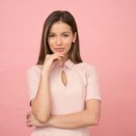 Woman Wearing Pink Collared Half-sleeved Top